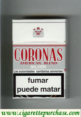 Coronas Silver cigarettes American Blend